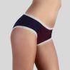 Ligne \"CHLOE\" culotte-shorty coton bio, Rouge/Naturel