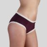 Ligne \"CHLOE\" culotte-shorty coton bio, Rouge/Naturel