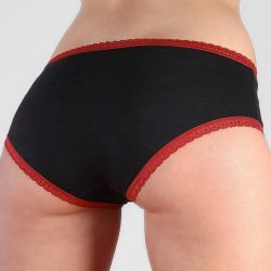 Shorty "CHLOE" avec dentelle - 95% coton bio - GOTS