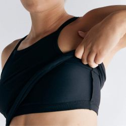 Top court brassière intégrée, dos nageur - Coton bio GOTS