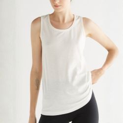 Débardeur dos nageur, jersey flammé - 100% Coton bio GOTS