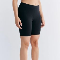 Short cycliste coton bio et élasthane, noir GOTS