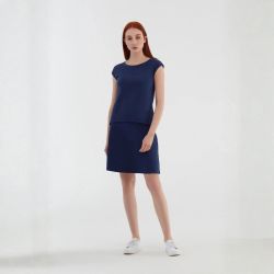 Jupe trapèze, taille confort - 95% Coton bio - GOTS