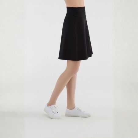 Jupe trapèze, taille confort - 95% Coton bio - GOTS