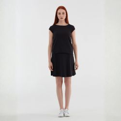 Jupe trapèze, taille confort - 95% Coton bio - GOTS