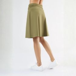 Jupe trapèze, taille confort - 95% Coton bio - GOTS