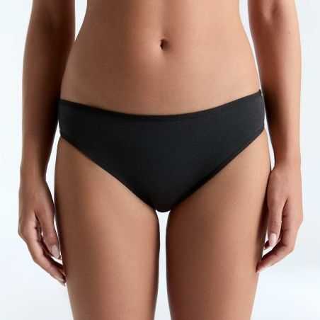 Ligne \"LEELA\" slip coton bio noir