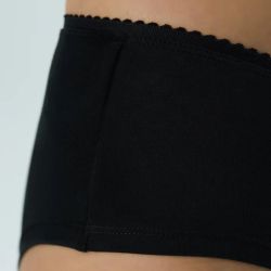 Shorty confortable avec dentelle - 95% coton bio - GOTS