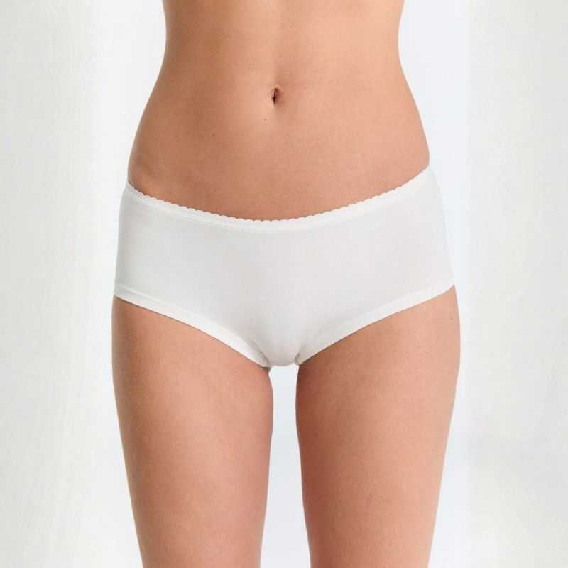 Shorty confortable avec dentelle - 95% coton bio - GOTS