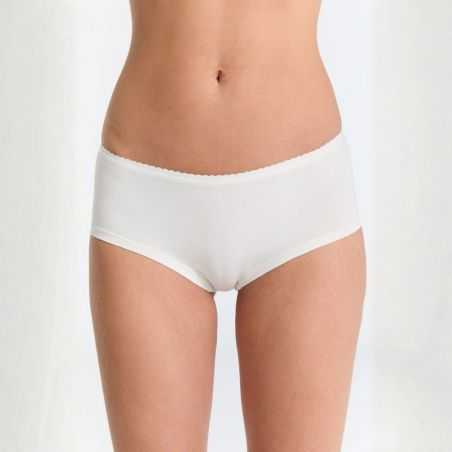 Shorty confortable avec dentelle - 95% coton bio - GOTS