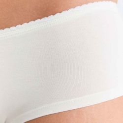 Shorty confortable avec dentelle - 95% coton bio - GOTS