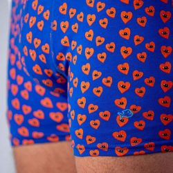 Boxer "CORAZON" motif coeur - 95 % Coton bio - GOTS