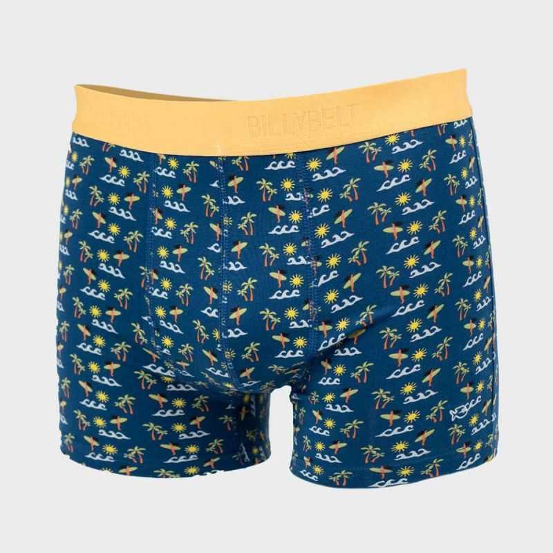 Boxer "ALOA" motif surf - 95% Coton bio - GOTS