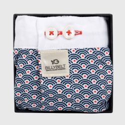 Caleçon "BLUE WAVE" - 100% Coton bio - GOTS
