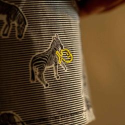 Caleçon "SEREGENTI" motif zèbre - 100% Coton bio - GOTS