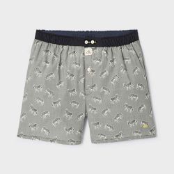 Caleçon "SEREGENTI" motif zèbre - 100% Coton bio - GOTS