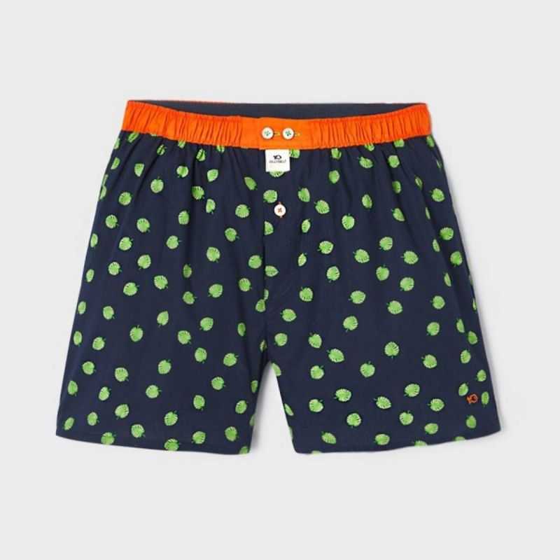 Caleçon "MONSTERA LEAF" motif feuilles - 100% Coton bio - GOTS