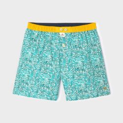 Caleçon "TULUM" motif géométrique - 100% Coton bio - GOTS