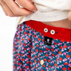 Caleçon "TULULUP" motif floral - 100% Coton bio - GOTS