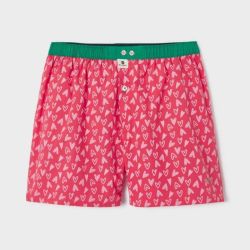 Caleçon "VALENTIN" motif coeur - 100% coton biologique GOTS