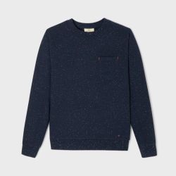 Sweatshirt 100% coton bio (400gr/m2) BILLYBELT, gris chiné