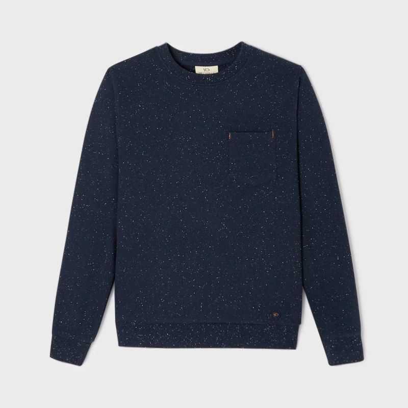 Sweatshirt 100% coton bio (400gr/m2) BILLYBELT, gris chiné