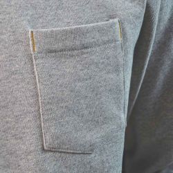 Sweatshirt 100% coton bio (400gr/m2) BILLYBELT, gris chiné