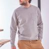 Sweatshirt 100% coton bio (400gr/m2) BILLYBELT, gris chiné