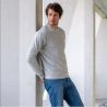 Sweatshirt 100% coton bio (400gr/m2) BILLYBELT, gris chiné