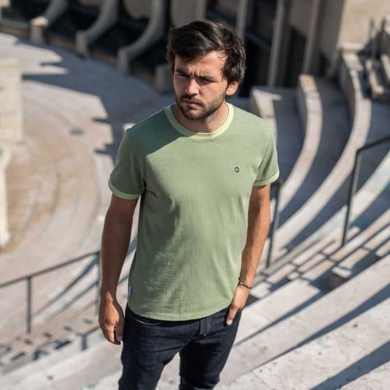 T-shirt 100% coton bio (220gr/m2) BILLYBELT Kaki, GOTS
