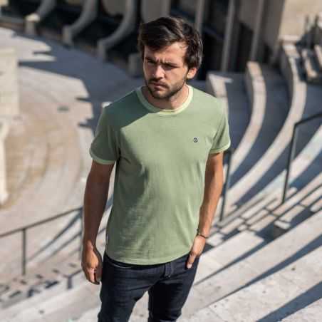 T-shirt 100% coton bio (220gr/m2) BILLYBELT Kaki, GOTS