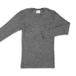 Tricot à manches longues pour homme, mélange gris, GOTS et KBT