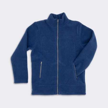Veste cintrée homme, 100% de laine bio, bleu, GOTS et KBT 