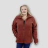 Veste polaire pour femme, 100% laine bio, noir, GOTS et KBT