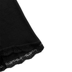 Shorty femme avec dentelle - 70% Laine vierge bio & 30% Soie
