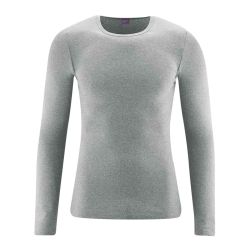 Haut à manches longues en coton bio, noir, JOHAN