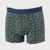 Boxer "KINAI" motif ours brun - 95% Coton bio - GOTS