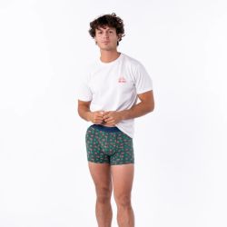 Boxer "KINAI" motif ours brun - 95% Coton bio - GOTS