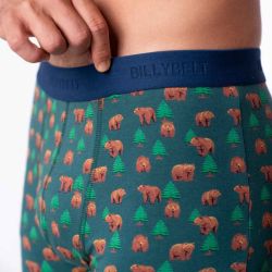 Boxer "KINAI" motif ours brun - 95% Coton bio - GOTS