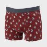 Boxer "MARCEL" motif ours brun - 95% Coton bio - GOTS