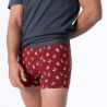 Boxer "MARCEL" motif ours brun - 95% Coton bio - GOTS