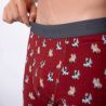 Boxer "MARCEL" motif ours brun - 95% Coton bio - GOTS