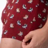 Boxer "MARCEL" motif ours brun - 95% Coton bio - GOTS