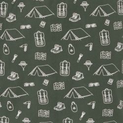 Caleçon "CAMPER" motif camping - 100% Coton biologique - GOTS