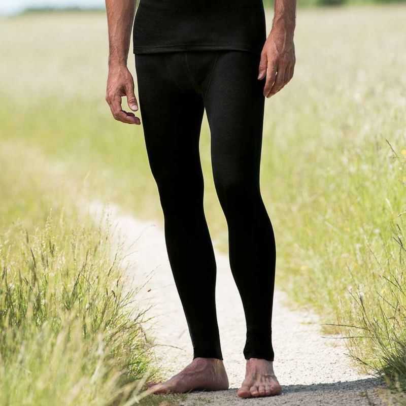 Caleçon long homme - 70% Laine vierge bio & 30% Soie - GOTS