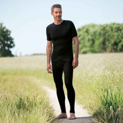 Caleçon long homme - 70% Laine vierge bio & 30% Soie - GOTS