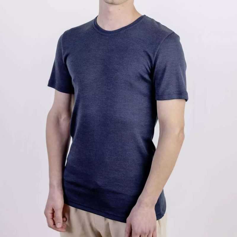 Maillot de corps manches courtes - 70% Laine vierge bio & 30% Soie - GOTS