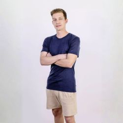 Maillot de corps manches courtes - 70% Laine vierge bio & 30% Soie - GOTS