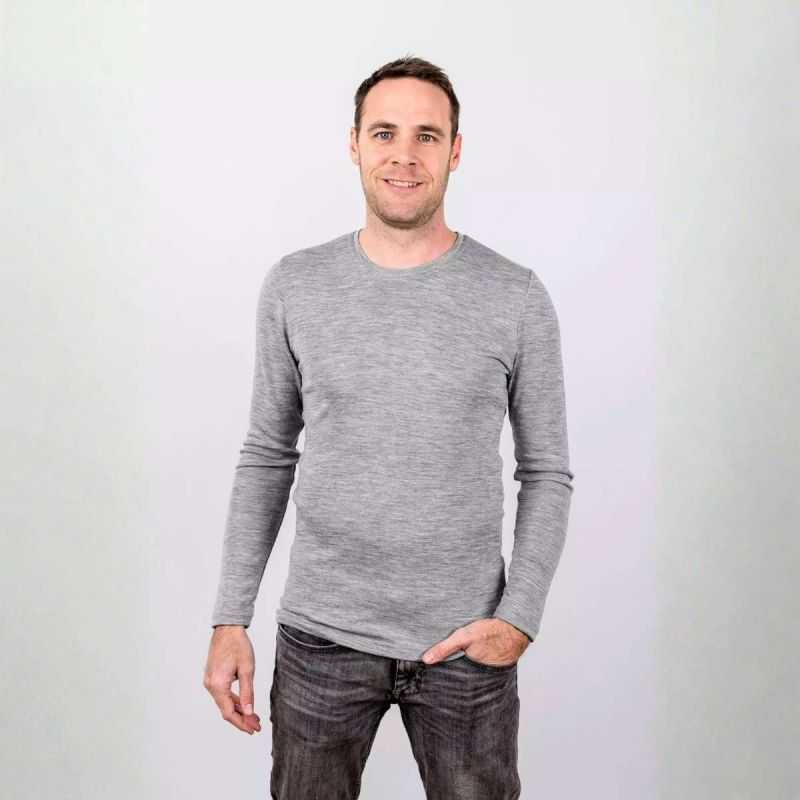 Tricot de peau manches longues - 70% Laine vierge bio et 30% Soie - GOTS