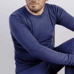 Tricot de peau manches longues - 70% Laine vierge bio et 30% Soie - GOTS